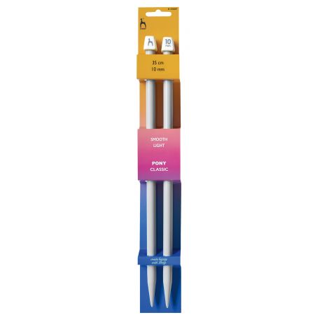 Aiguille à tricoter 35cm plastique n°10