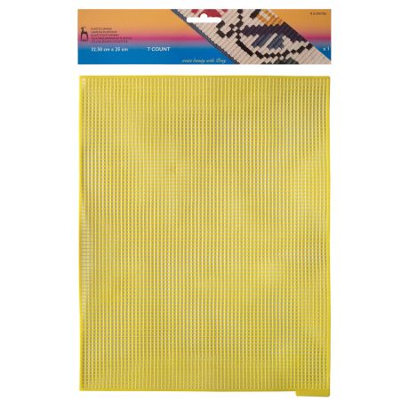 Canevas plastique 32,50 x 25 cm jaune