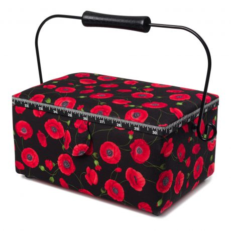 Boite � couture coquelicot