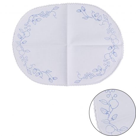 Napperon ovale 34/46cm fruit bord� dentelle