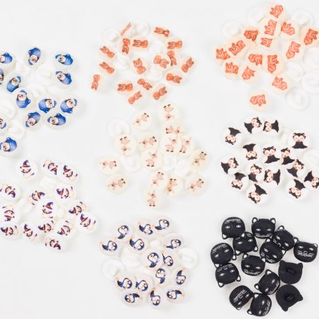 Lot de 120 boutons minimum - motifs diff�rents par sachets