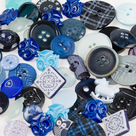 Lot boutons bleu