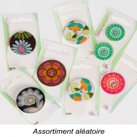 Assortiment de 8 cartes de boutons