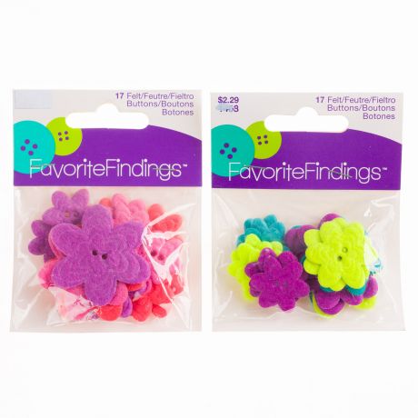 Assortiment de carte de boutons en feutrine