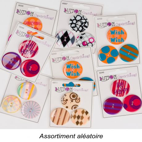 Assortiment de 8 cartes de boutons