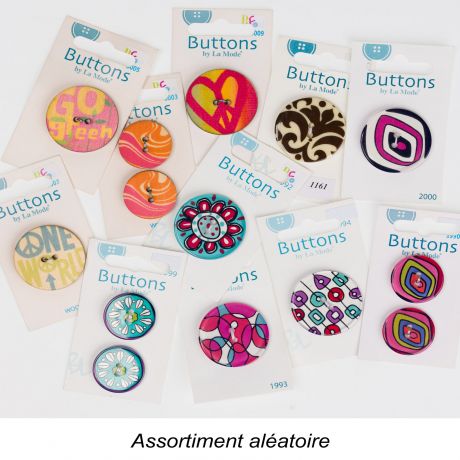 Assortiment de 11 cartes de boutons