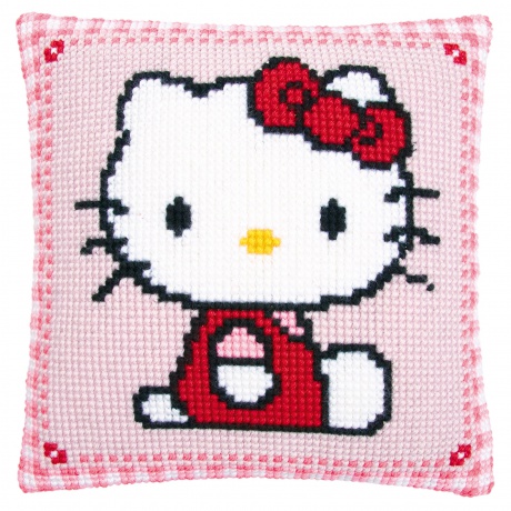 Coussin point de croix Hello Kitty