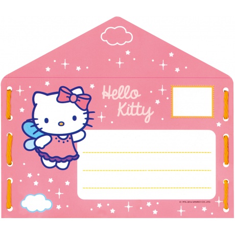 Kit carte  broder hello kitty arc-en-ciel lot d 5
