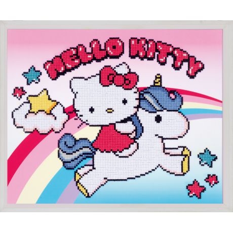 kit Diamond painting Hello Kitty licorne 37x30 cm