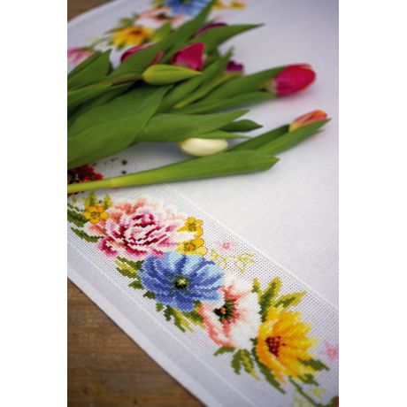 Kit nappe ada fleurs colores