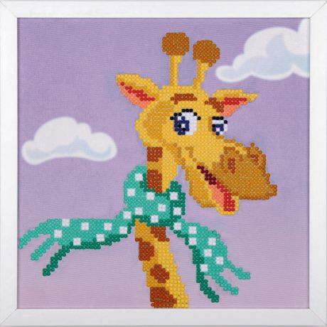 kit Diamond painting girafe + cadre 24x24 cm