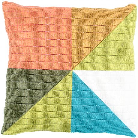 Kit coussin au point lanc triangles colors