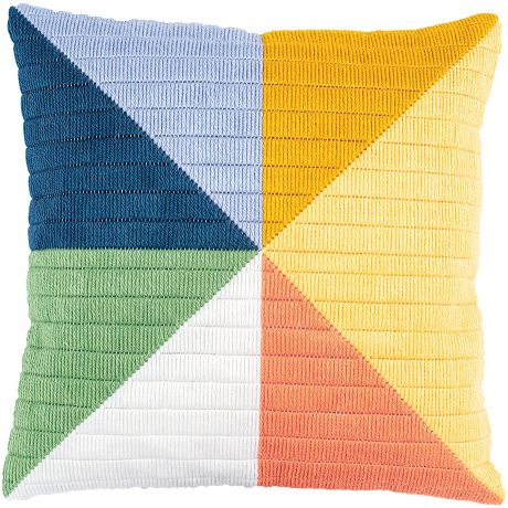 Kit coussin au point lanc triangles colors