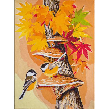 Kit peinture par numro msanges en automne