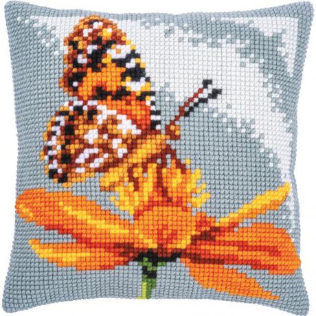 Kit coussin au point de croix papillon