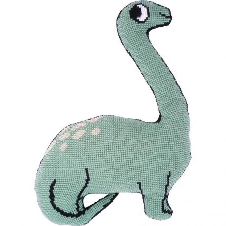 Kit coussin au point de croix dinosaure