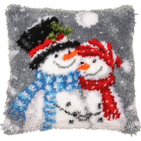 Kit coussin au point nou bonhommes de neige