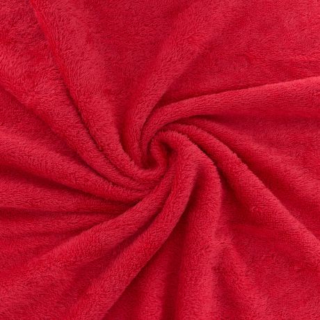 Tissu ponge de bambou rouge coquelicot
