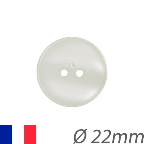 Bouton classique 12mm ecru