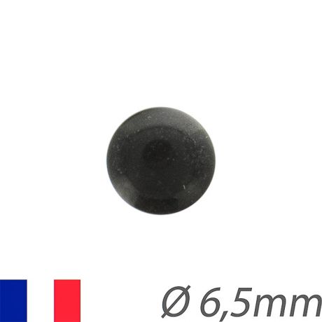 Boutons yeux noirs boule 6,5mm