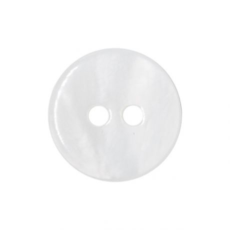 Boutons nacre river shell 12mm blanc