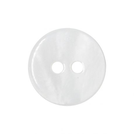 Boutons nacre river shell 14mm blanc