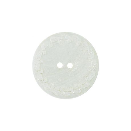 Bouton nacre river shell 18mm blanc