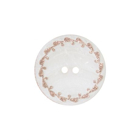 Bouton nacre river shell 18mm rose