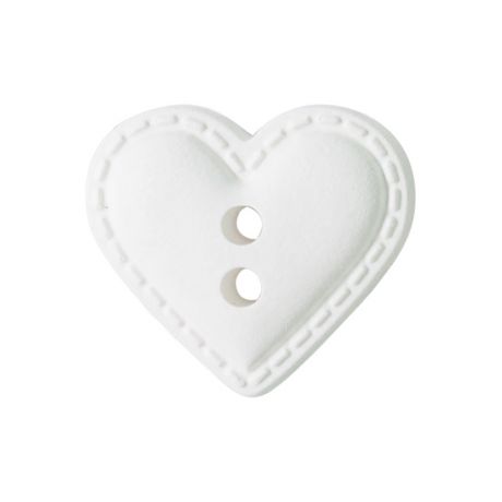 Bouton enfant coeur façon cuir