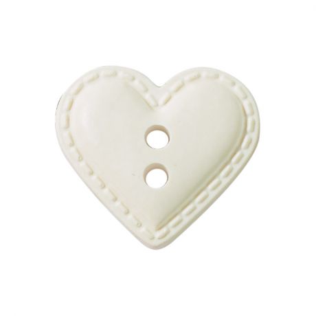 Bouton enfant coeur façon cuir