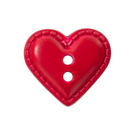 Bouton enfant coeur façon cuir