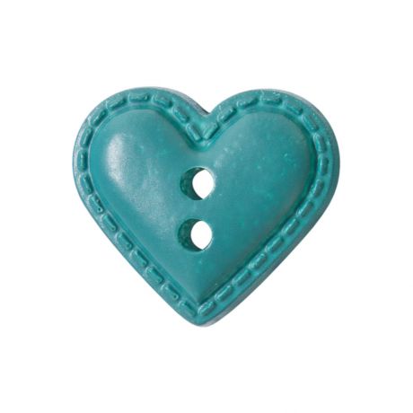 Bouton enfant coeur façon cuir