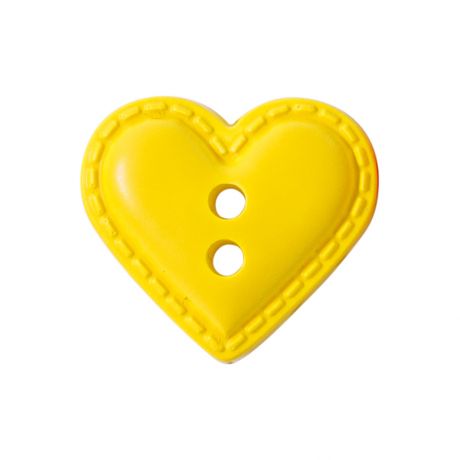 Bouton enfant coeur façon cuir
