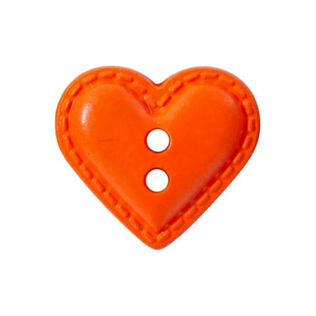 Bouton enfant coeur façon cuir