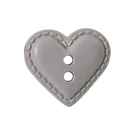 Bouton enfant coeur façon cuir