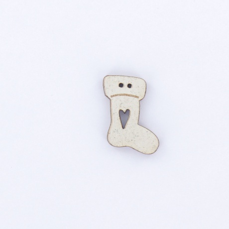 Sujet en bois pour Nol botte crme