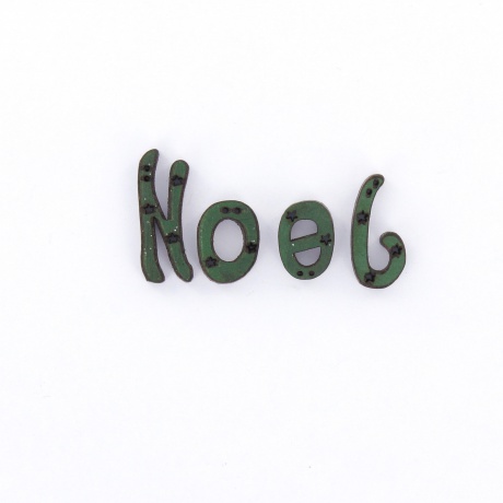 Sujet en bois Nol vert