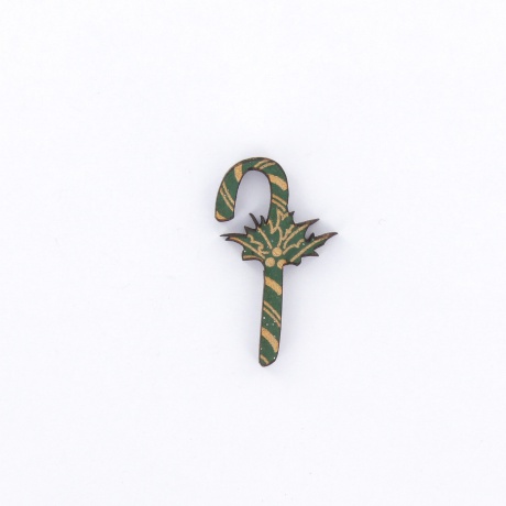 Sujet en bois pour Nol sucre d'orge vert