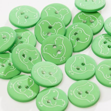 Bouton enfant oiseau � trou
