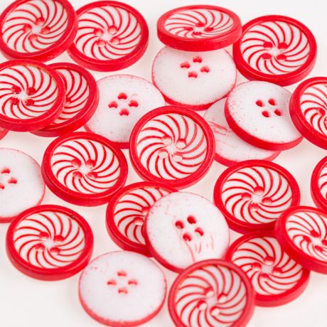 Bouton spirale rouge