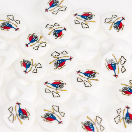 Bouton enfant h�licopt�re 18mm