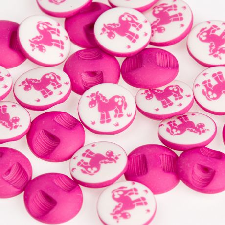 Bouton enfant poney 15mm