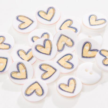 Bouton coeur � trous