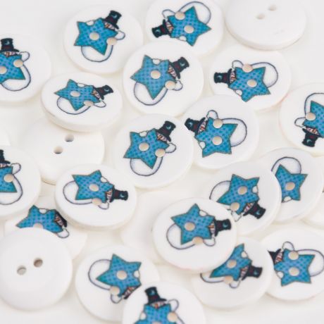 Bouton enfant �toile bonhomme de neige