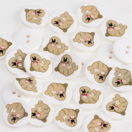 Bouton enfant phoque