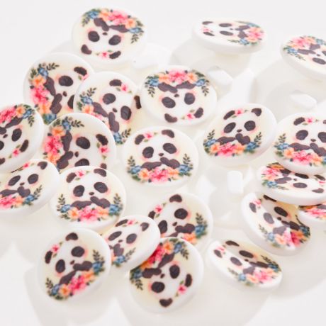 Bouton enfant panda kawaii