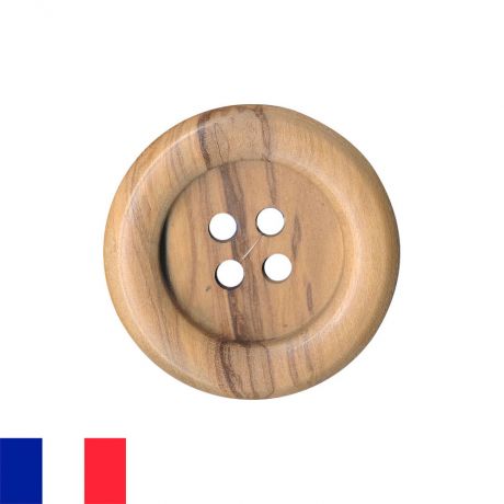 Bouton couture en bois d'olivier