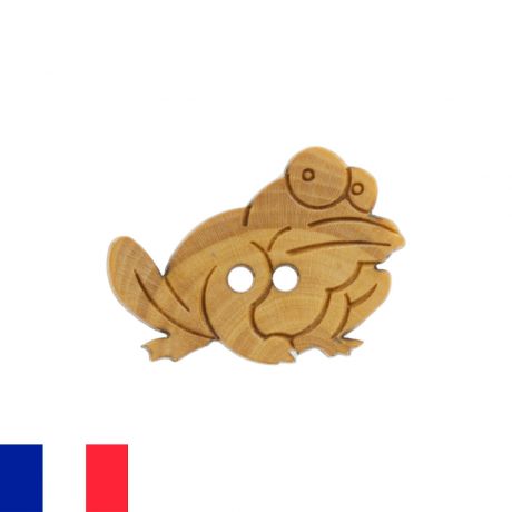 Bouton bois grenouille