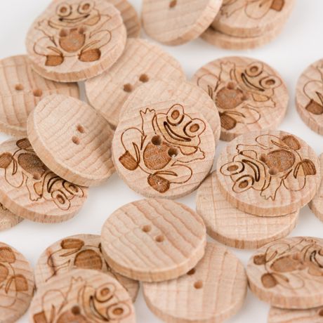 Bouton bois grenouille