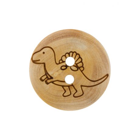 Bouton bois buis dinosaure